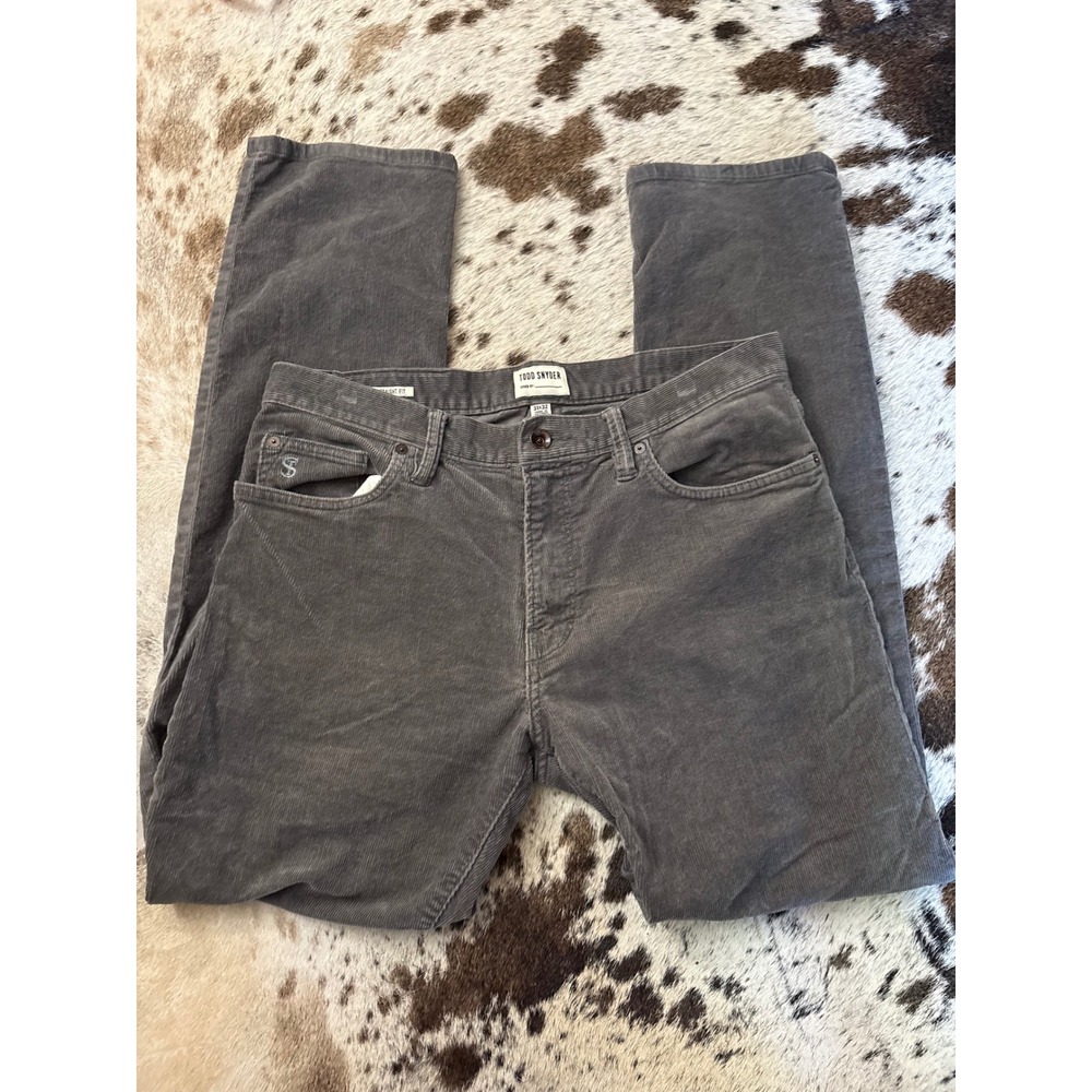 Todd Snyder Straight Fit Corduroy Gray Pants Size 31/32